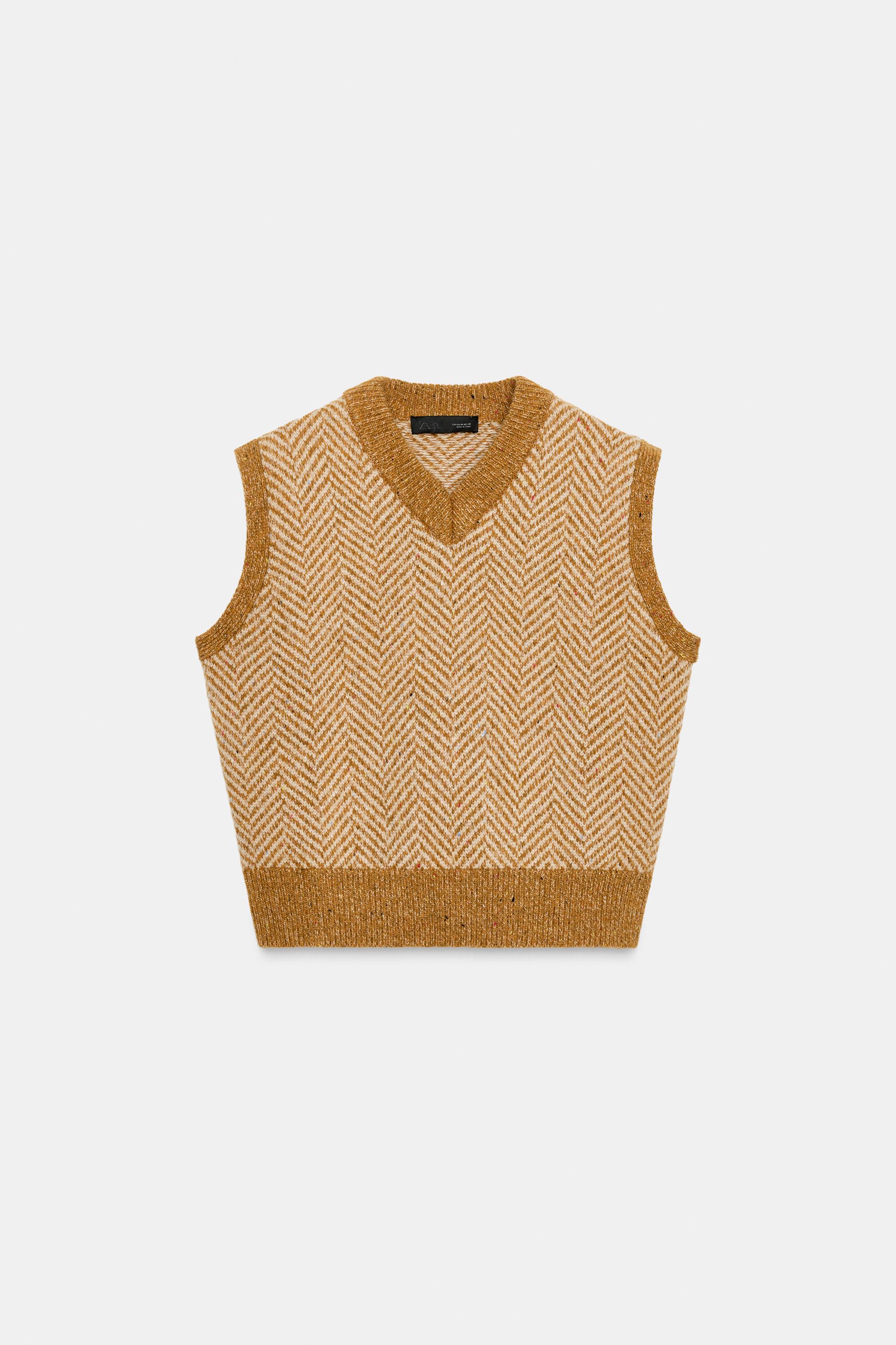 HERRINGBONE WOOL VEST